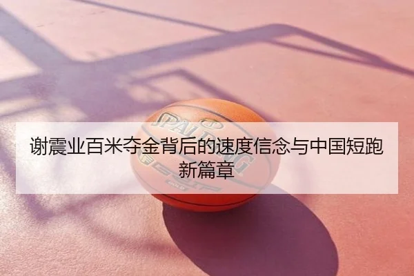 谢震业百米夺金背后的速度信念与中国短跑新篇章